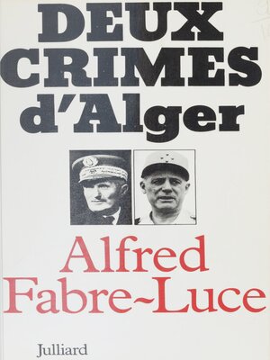 cover image of Deux crimes d'Alger